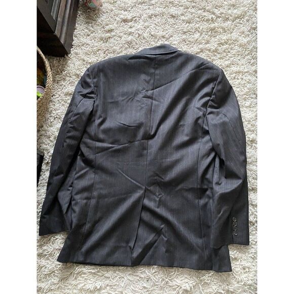 Hickey Freeman Blazer Jacket Sport Coat Grey Pinstripe Wool 42R / 42 R - Picture 4 of 6